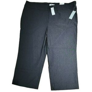 VIP Knits by Avenue Women Ankle Cropped BIack Pants‎ Size 22/24